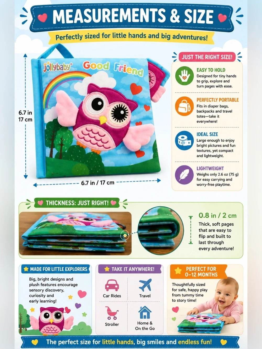 Jolly baby Good friend Cloth Book